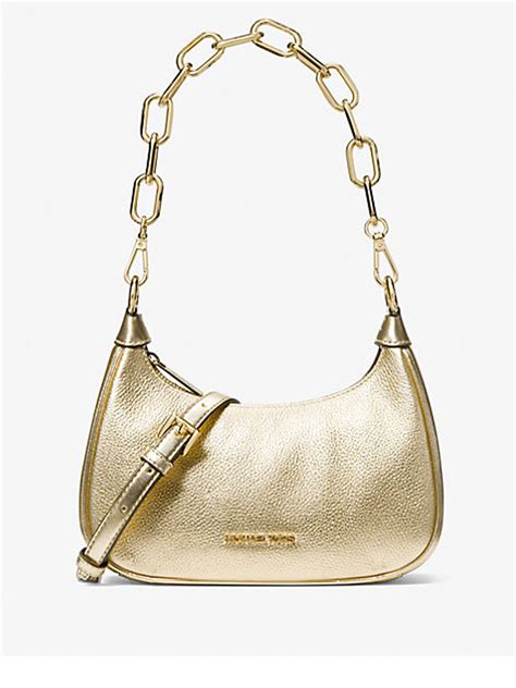 Cora Medium Metallic Leather Shoulder Bag 